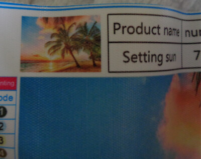 New Setting Sun Palm Tree 5D Diamond Painting Round Drill Kit 13'' x 9.5''