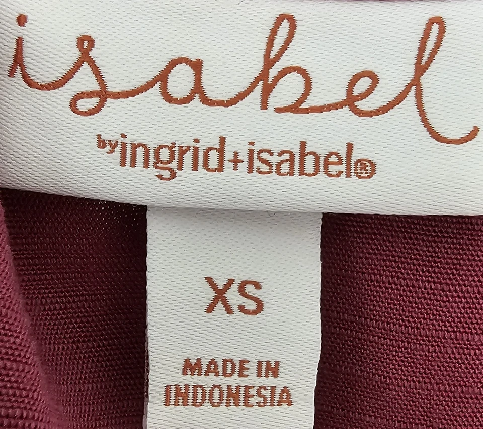Isabel by Ingrid & Isabel Womens Shirt Top Blouse Size XS X Small Burgundy - Image 2 of 4