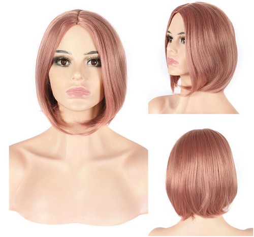 Damen Bob Volle Perücken Kurz Glatt Haar Perücke Haarperücken Natürliche Cosplay - Bild 3 von 9