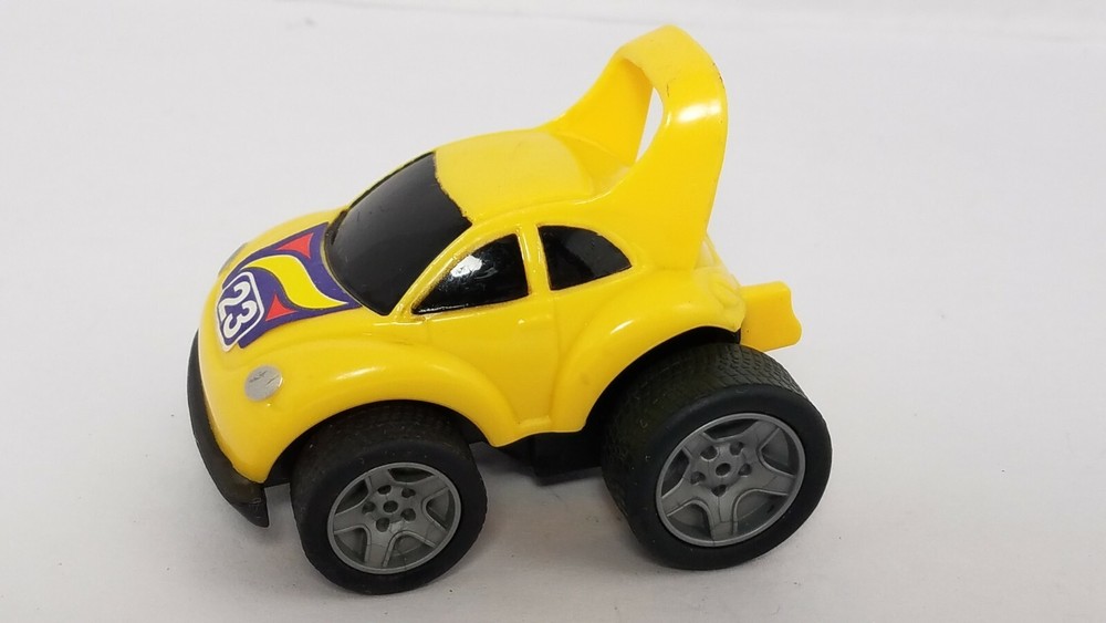 Vintage 1980s Yellow Toy Sports Friction Car #23 - China - 3.5