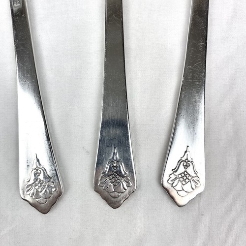1847 Rogers Bros 1930s "Her Majesty" Silverplate Set of 3 Soup Tablespoon Spoons - Picture 6 of 7