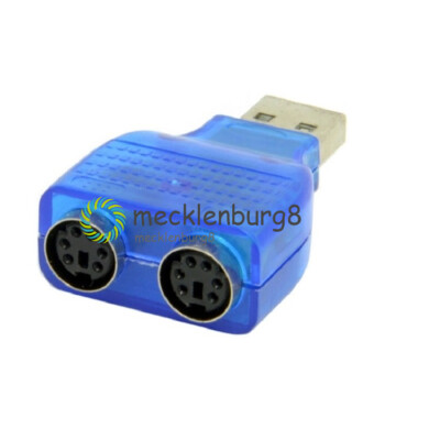 USB Male To Dual PS2 PS/2 Female Mouse Keyboard Splitter Converter Adapter
