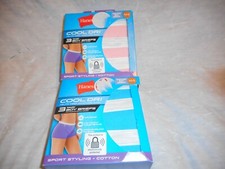 N/W/B 3 Hanes Cool Dri Women's Cotton Boy Brief Blue  Pink SIZE Medium/6