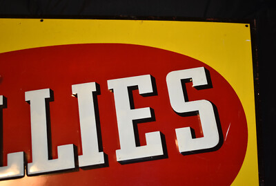 Vintage Phillies Americas No 1 Cigar Tin Embossed Advertising Sign