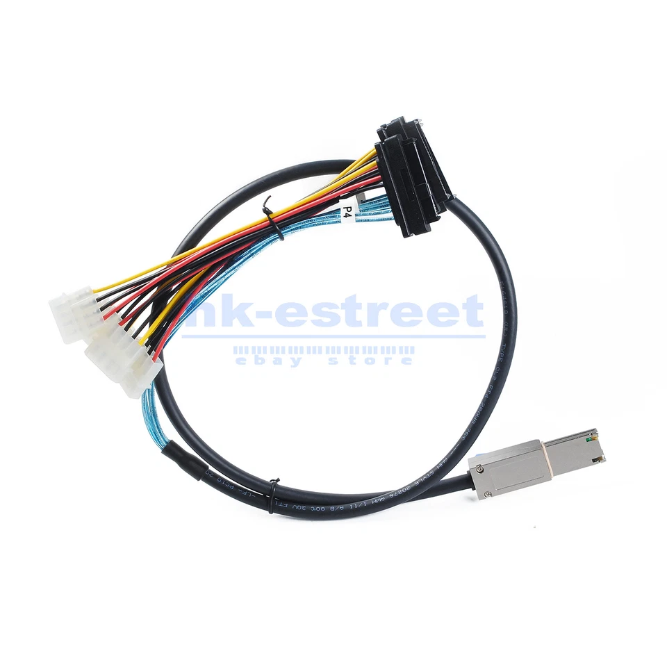 TOP new Mini SAS SFF-8088 to 4X SFF-8482IDE Internal HD Cable with SATA Power 2M - Image 2 of 4