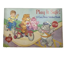 Play It Safe! A Care Bear Sticker Book 1984 Pizza Hut. Vintage. 90% Unused.