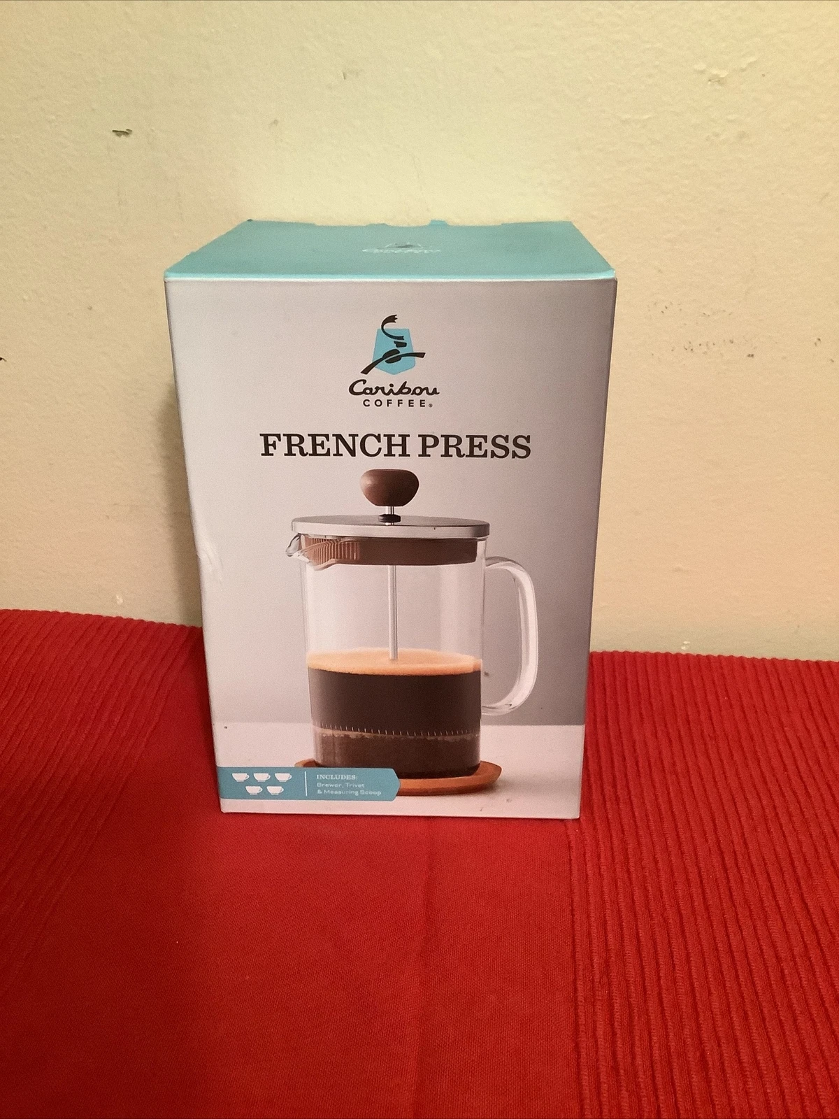 Caribou Coffee 5 Cup French Press New Unused