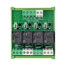 4 Channel Relay Module 1 SPDT DIN Rail Mount  24V DCAC Interface Relay Module