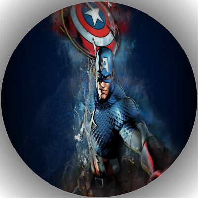Tortenaufleger Geburtstag Party Tortenbild Fondant - Oblate Captain America  P9