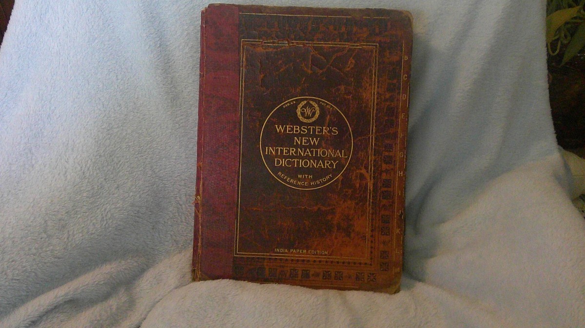 Websters New International Dictionary With Reference History 1914