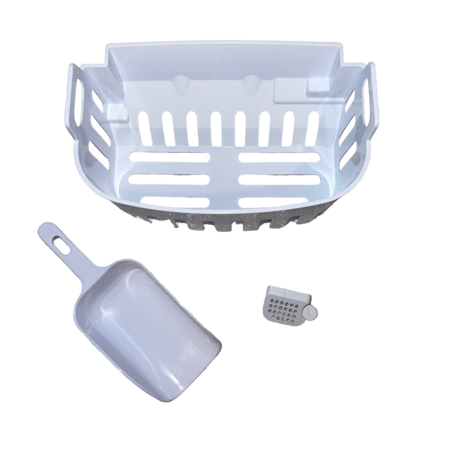 Silonn SLIM09 Countertop Ice Maker Replacement Ice Basket Scoop White Parts Only