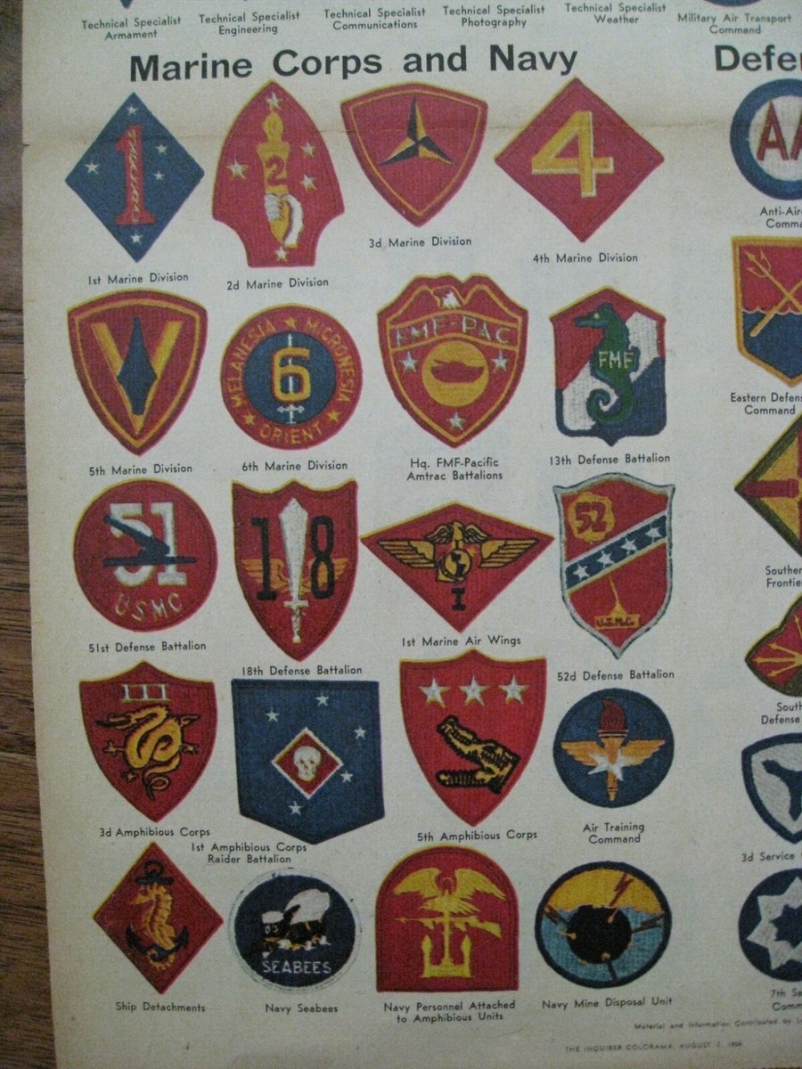 USMC US Army Navy Chevron 1942 1954 airforce Marines Marine USMC US Army Navy Chevron 1942 1954 airforce Marines Marine