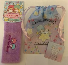 NEW  Daiso x Sanrio Little Twin Stars Hair Band  Drawstring Bag mini SET