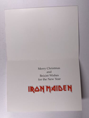 Iron Maiden Snow White Christmas Card Original Fan Club Merchandise 1983 - Picture 3 of 13