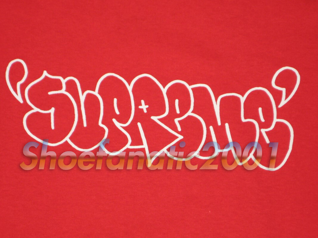 Supreme JA Box Logo Graffiti Tag Collaboration Tee Shirt Supreme JA Box Logo Graffiti Tag Collaboration Tee Shirt