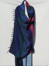 Yak Wool Blend "Oversized" Blanket/Throw/Shawl Handloomed Nepal 92-85" x 50-46"