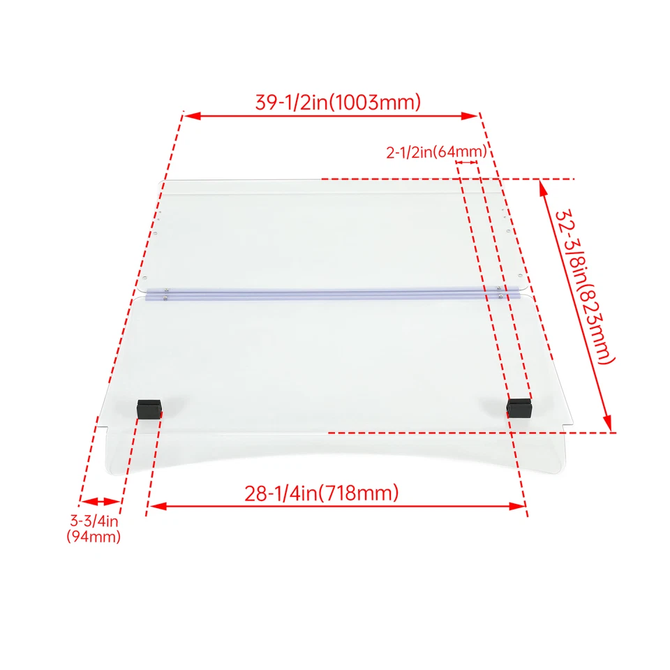 Front Folding Clear Windshield For EZGO Express S4/L4 Golf Cart w/ 3/4" frame Foto 2 de 4