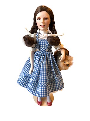 FRANKLIN HEIRLOOM DOLL JUDY GARLAND AS DOROTHY IN THE WIZARD OF OZ MGM 
