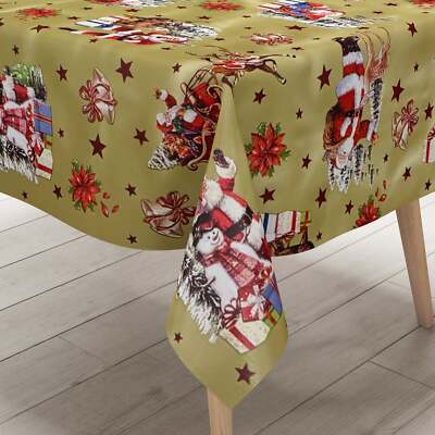 Wachstuch Tischdecke 137C gold Weihnachten Sterne X-Mas eckig rund oval