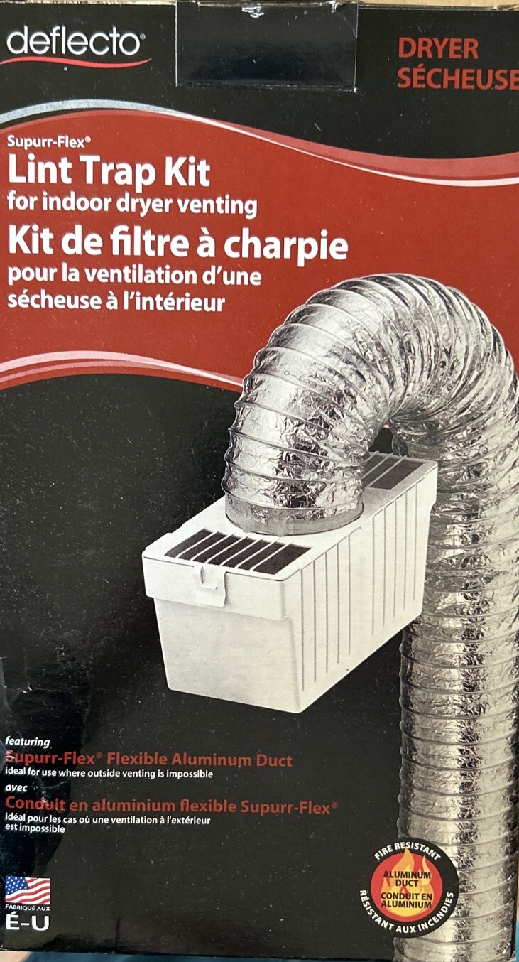 LTF Dryer Vent Lint Trap Kit Indoor Use Bucket & Water Deflecto eBay