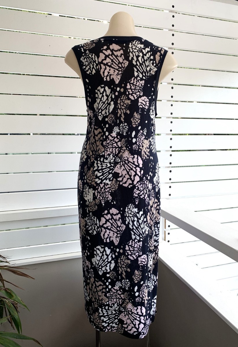 SPORTSCRAFT Lydia SHIFT DRESS 10 SHELL PRINT MIDI Sleeveless Jersey Stretch  | eBay Australia