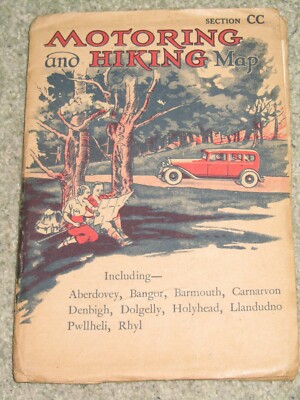 Johnstone's Motoring & Hiking map: Section CC - N W Wales  - 3m to 1'' - 1947
