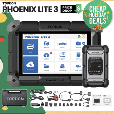 2025 Topdon Phoenix LITE 3 Elite Car Scanner Diagnostic Tool ECU Coding TPMS Max