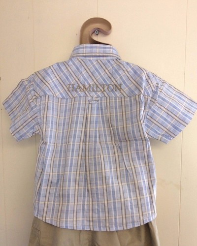 Gorgeous Pale Blue Check 100% Cotton Shirt from Hamilton - Age 4 years - BNWT! - Picture 2 of 2