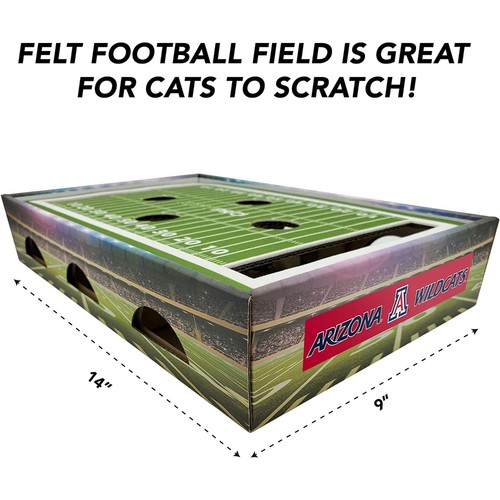 Pets First NCAA Cat Scratcher Toy Football Field Designed Cat Scratcher Box - Picture 329 of 403