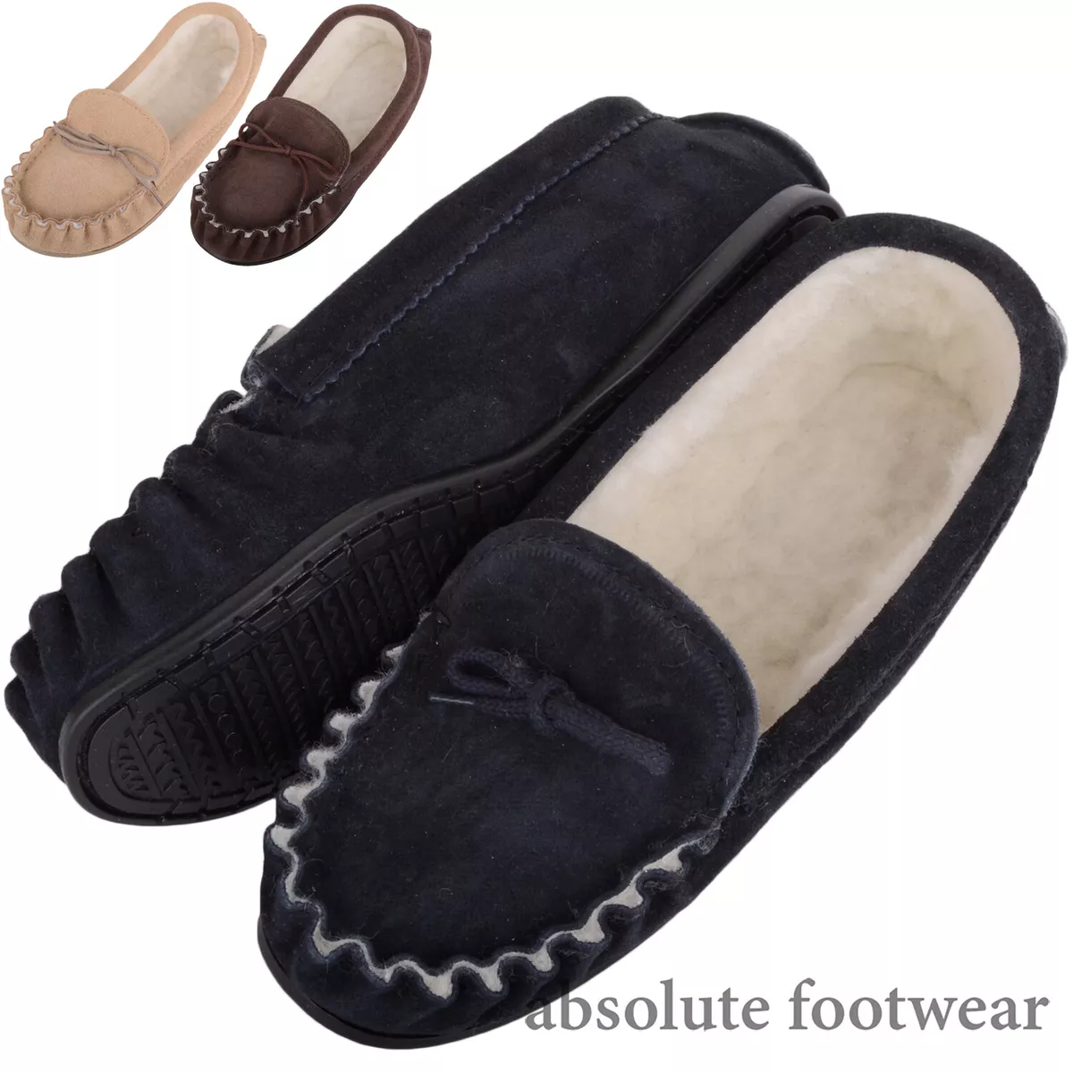 Slip on moccasin best sale slippers