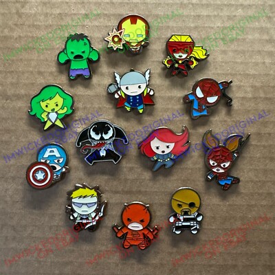 Ultimate 27x Disney Marvel Trading Pin Set Avengers Kawaii