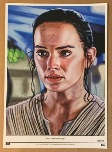 2019 / 2020 Topps Living Star Wars Fine Art Print #47 Rey Daisy Ridley #d 63/100 - Afbeelding 1 van 2