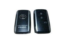 CUSTODIA GUSCIO CHIAVE TELECOMANDO TOYOTA LAND CRUISER PRADO 150 ARGENTO CROS...