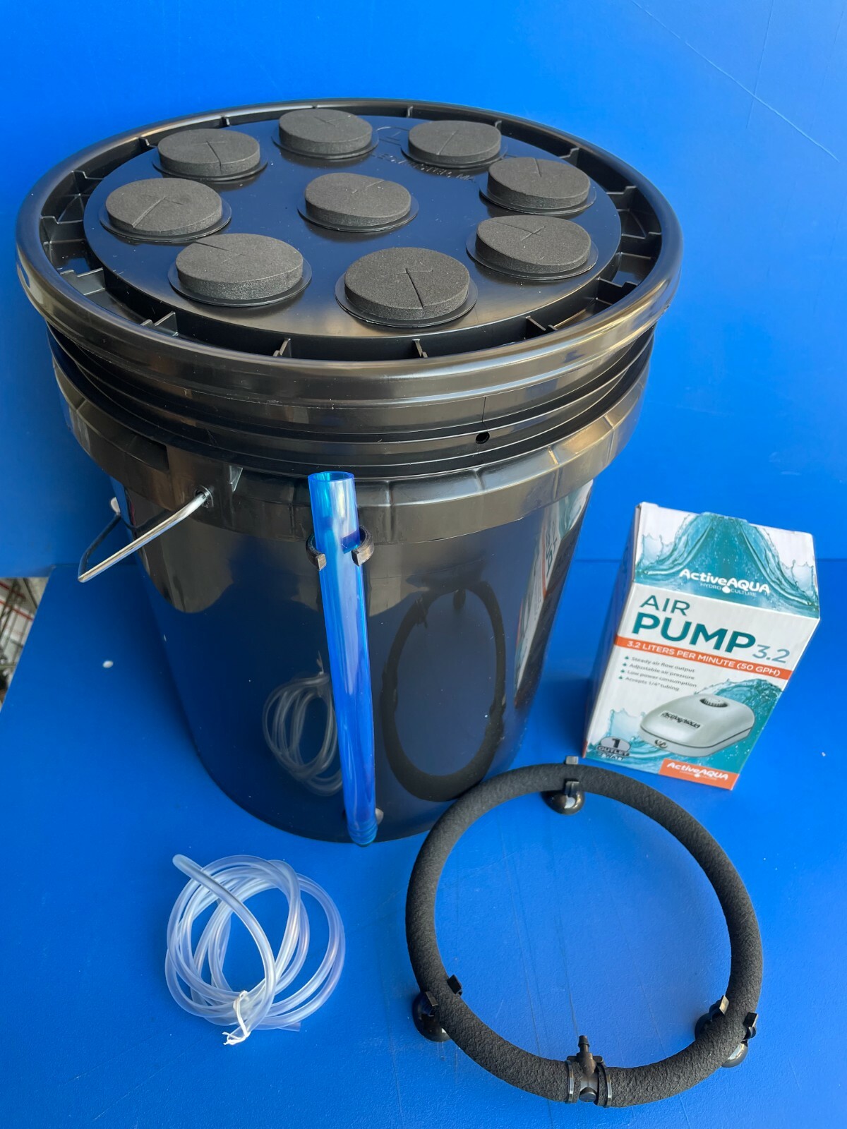 CLONENGROW 9 X 2" Net Cup Deep Water Culture Bubbler Bucket Growing System eBay