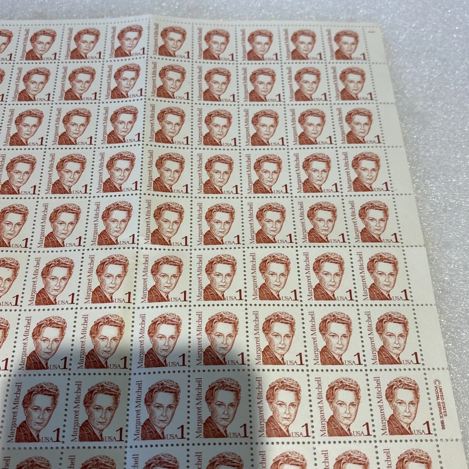 Scott #2168 Margaret Mitchell Gone With the Wind Plate Block of 97 Stamps - Image 4 of 4