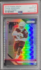 Chase Edmonds 2018 Panini Prizm SILVER Prizm #276 Buccaneers Rookie RC - PSA 10