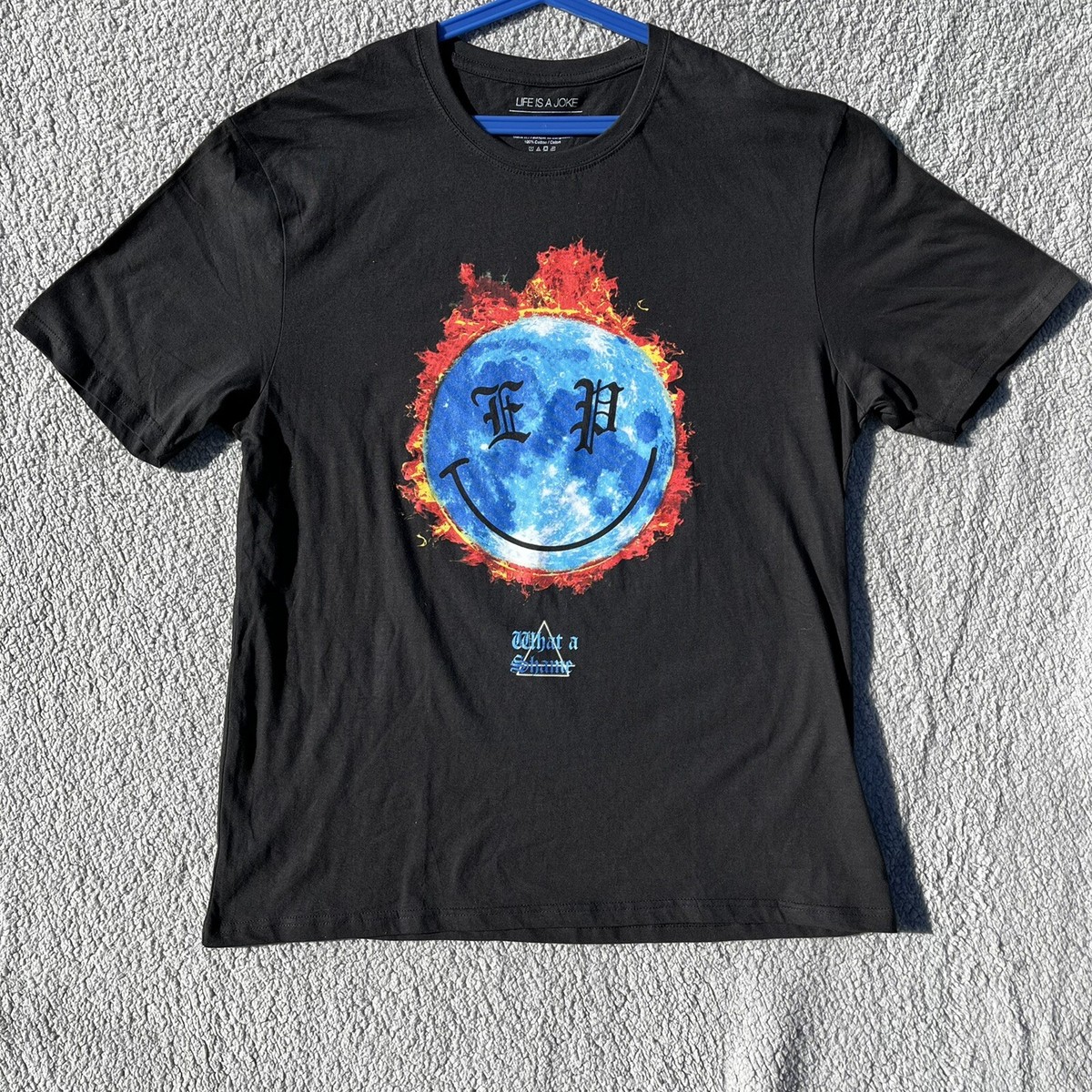 Life Is A Joke X Elevenparis Mens Size XL Black Graphic T-shirt 
