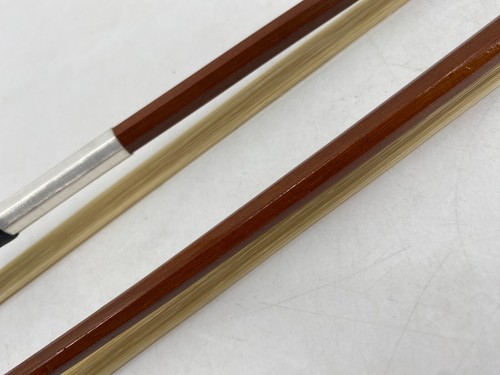 16 inch Viola Bow brazilwood Ebony frog Straight Natural Bow Hair Advance Bows - Picture 15 of 21