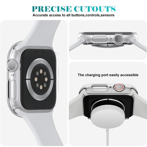 For Apple Watch Series 10 11 42/46mm Hard Case Tempered Glass Screen Protector - Picture 13 of 25