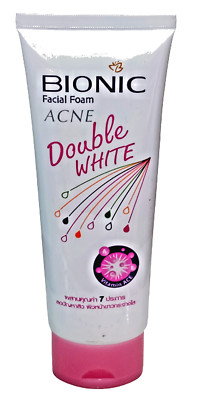BIONIC Facial Foam ACNE Double WHITE Vitamin A,C,E 80g 7 types of skin nutrients