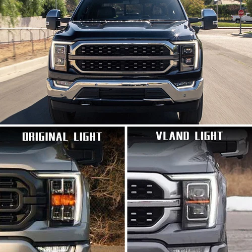 VLAND LED Projector Headlights For 2021 2022 2023 Ford F150 F-150 W/Dynamic DRL - Bild 2 von 12