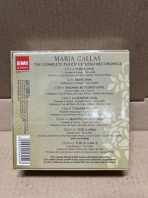 15xCD Box Set Maria Callas The Complete Puccini Studio