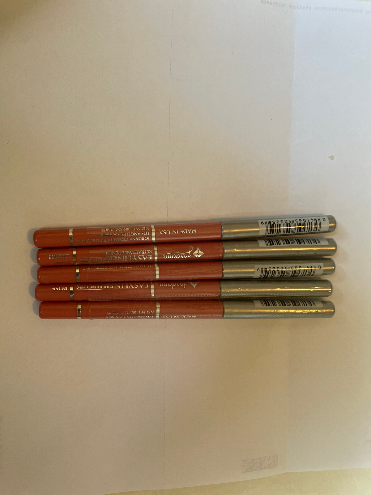 5 x Jordana easyliners Liner Lip Liners Retractable Rose Crush Sealed!