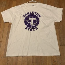 Port And Company Core Cotton Tarleton State T-Shirt Sz. XL NEW White LT