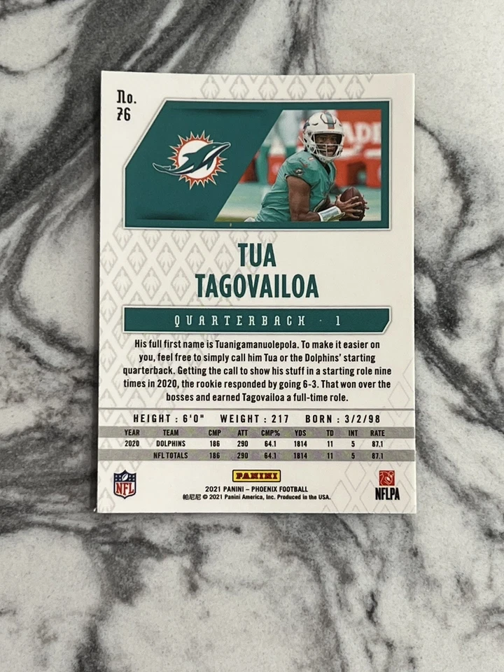 2021 phoenix fire burst tua tagovailoa #76 Second Year! - Image 2 of 2