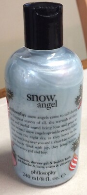 Philosophy Snow Angel Bath & Body Shampoo/Shower Gel & Bubble Bath 8oz New