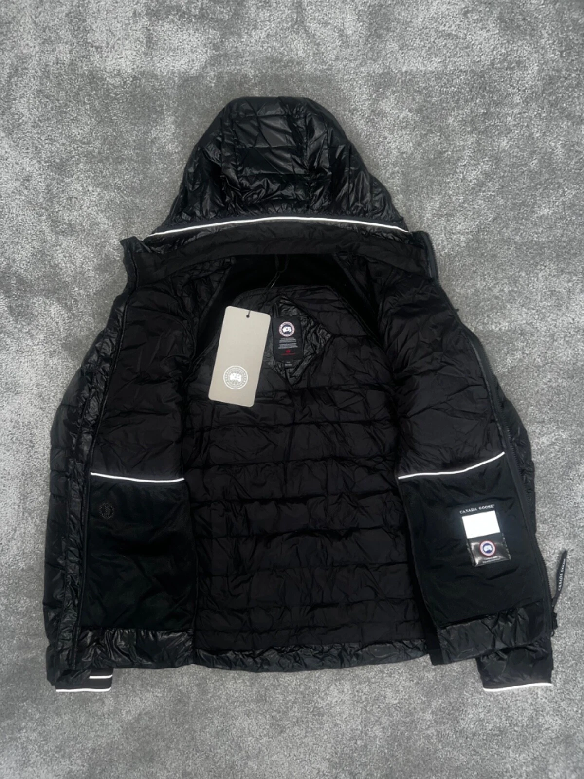 Canada Goose Hybridge Lite Tech Felpa con Cappuccio Nera Taglia Large NUOVA