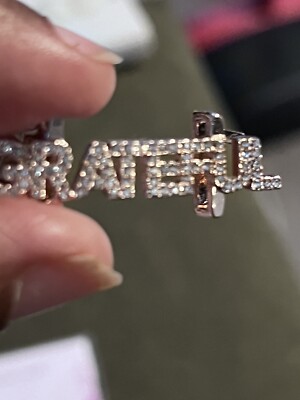 Keep Collective Grateful Charm Charm Bracelets Gold & Rhinestones.