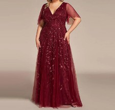 Mother Of The Bride Dress Applique VNeck Elegant Formal Evening Party Plus Size