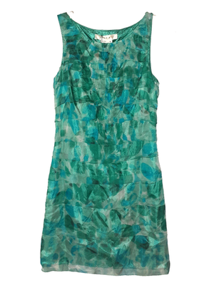 #ad NEW MAX STUDIO Size M Sheath Dress Aqua Turquoise Blue Sleeveless Silk Ruffles $39.99